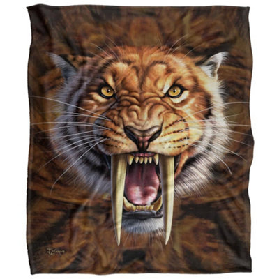 Jq Licensing Jlo Silky Tiger Supersoft Blanket Multicoloured (One Size) from B&Q