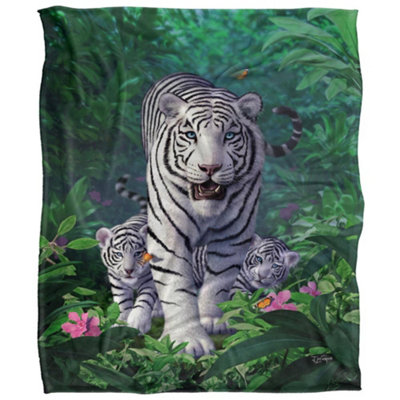 Jq Licensing Jlo Silky Tiger Supersoft Blanket Multicoloured (One Size) from B&Q
