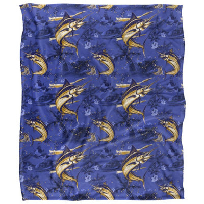 Jq Licensing Jl-Jp-Jq 2 Silky Tiki Flower Fishing Supersoft Blanket Multicoloured (One Size) from B&Q