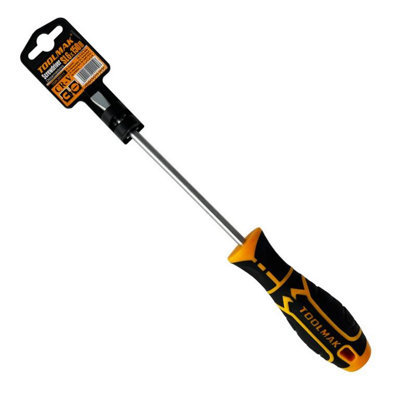 Toolmak Magnetic Slotted Screwdriver Black/orange (One Size) from B&Q
