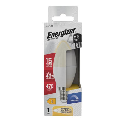 Energizer E14 Led Candle Bulb Opal (One Size) from B&Q