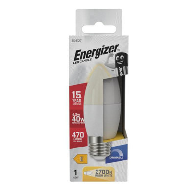 Energizer Es/e27 Led Candle Bulb Opal (One Size)