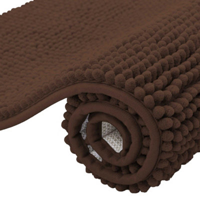 K Collection Chenille Bath Mat Brown (80Cm X 50Cm) from B&Q
