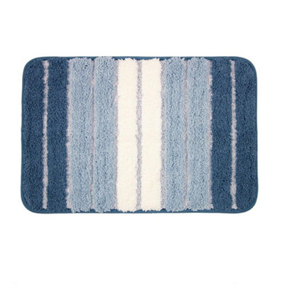 K Collection Microfibre Bath Mat Blue (60Cm X 40Cm) from B&Q
