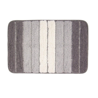 K Collection Microfibre Bath Mat Grey (80Cm X 50Cm) from B&Q