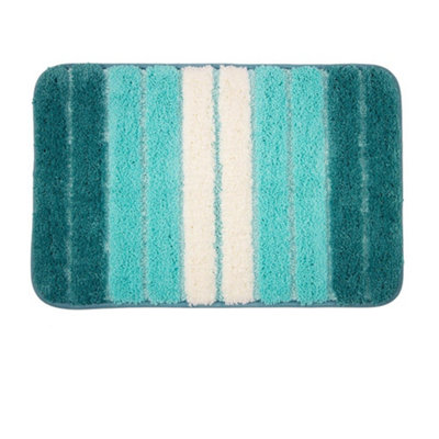 K Collection Microfibre Bath Mat Turquoise (80Cm X 50Cm) from B&Q