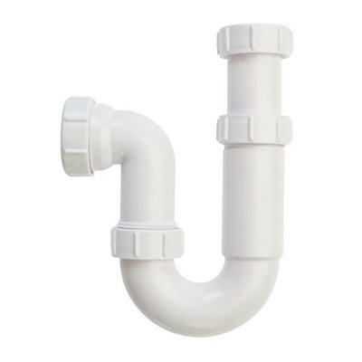 Securplumb Telescopic P Trap White (75mm X 40mm) from B&Q