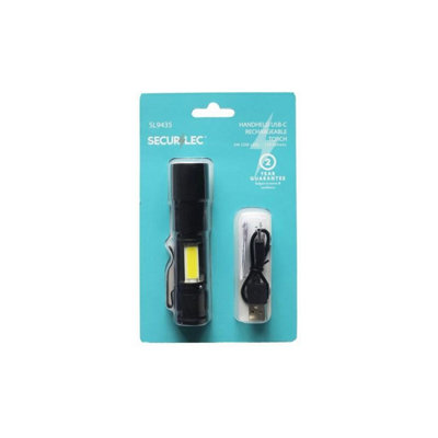 Securlec Unisex Black Rechargeable Led Hand Torch In - Image 3