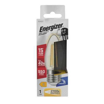Energizer Es/e27 Led Candle Bulb White (One Size)