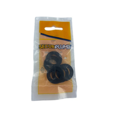 Securplumb Hose Union Washer (Pack Of 5) Black (One Size) from B&Q
