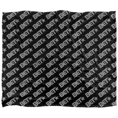 Bet Silky Patterned Supersoft Blanket Black/grey (One Size) from B&Q