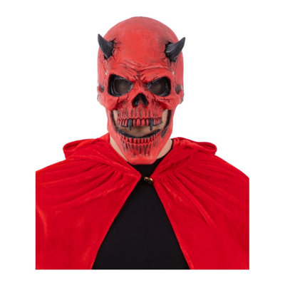  - Smiffys Devil Latex Mask Red (One Size)