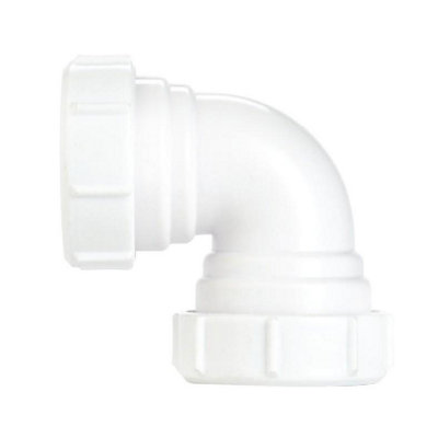 Securplumb 90 Degree Bend Pipe Bend White (32mm) from B&Q