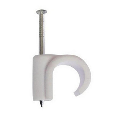 Securplumb Nail-In Pipe Clip (Pack Of 100) White (15mm) from B&Q