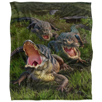 Jq Licensing Jlo Silky Alligator Supersoft Blanket Multicoloured (One Size) from B&Q
