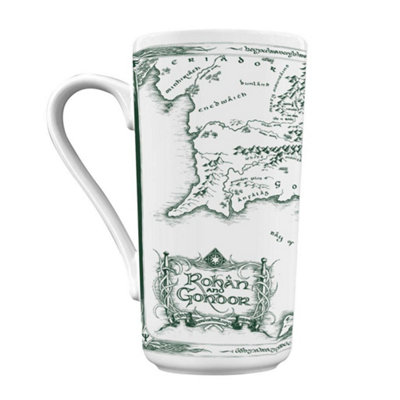  - Lord Of The Rings White Map 470Ml Mug White (One Size)