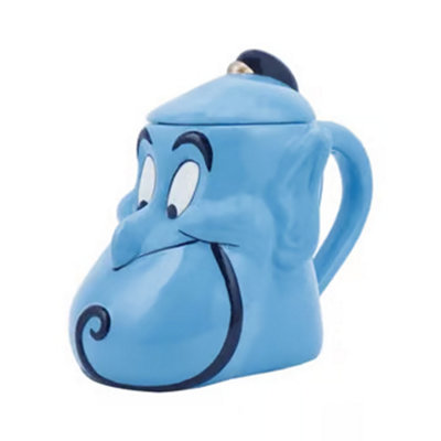 Aladdin Shaped Genie 375Ml Mug With Lid Blue/black/white (One Size) from B&Q