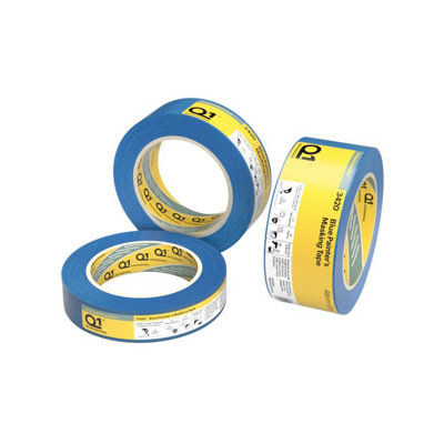 Q1 Blue Painters Masking Tape Blue (50M X 38mm) from B&Q