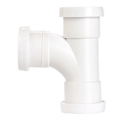 Securplumb Push Fit Swept Bend White (32mm) from B&Q