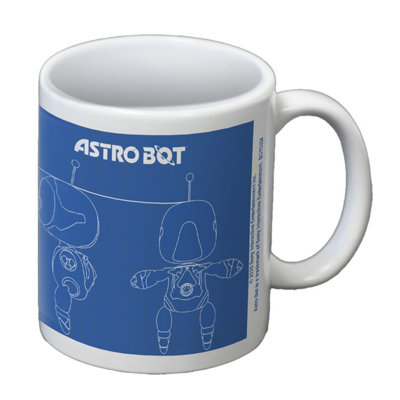 Astro Bot Blueprint Mug White/blue (One Size) from B&Q