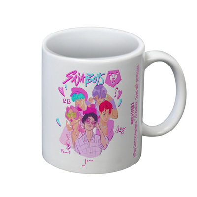 Rackhams Boys White Graphic Saja Mug - One Size - 100% Mixed - Image 3