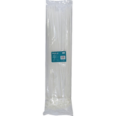 Securlec Cable Ties (Pack Of 100) White (55Cm X 0.8Cm) from B&Q