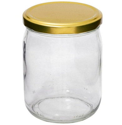 B2C Glass Jars 540Ml With Lid Pickle Jar Set Chutney Honey Storage Preserving Jam X8 from B&Q