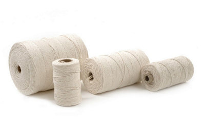 B2C 100% Cotton Twisted Cord Craft Macramé Artisan String Natural Beige 2mm 150M from B&Q