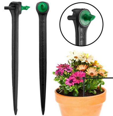 B2C Asta Dripper Spikes Stakes 2/4/8 Lph. Micro Garden Irrigation End Line Drip Spike 8L/h Pack Of 1 from B&Q