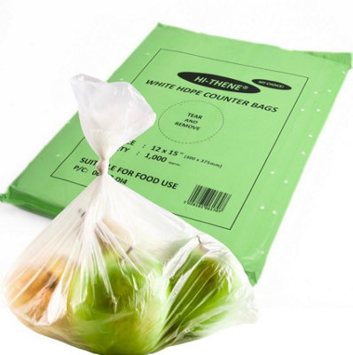 B2C Butcher Counter Bags Polythene Freezer Storage Poly Bags Pinch Bags Hdpe 150 X 200mm (6 X 8")  1000 Pack from B&Q