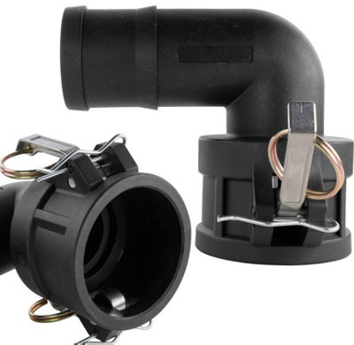 B2C Camlock Fittings Couplings Elbow C 1" 1.5" 2" 3" Layflat Hose Pipe Connector 2" Type C2" Barb from B&Q