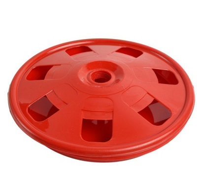 B2C Chicken Feeder Drinker Food Dispenser Waterer Bucket Poultry Hen Bird Plastic Flat DrinkerLarge