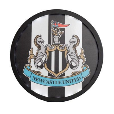  - Newcastle United Fc Metal Led Sign Black/white (One Size)