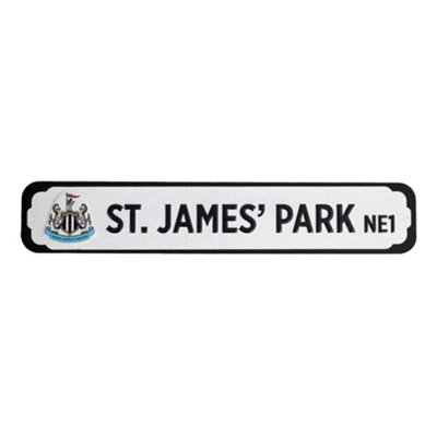 Newcastle United Fc Deluxe Metal Stadium Sign White/black (One Size) from B&Q