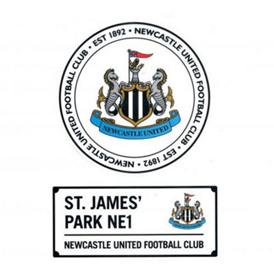Newcastle United Fc Unisex White Assorted Designs Car Decal Pack Of 2 In - Image 4