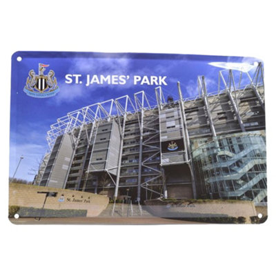Newcastle United Fc St James Park Stadium Sign (Pack Of 2) Multicoloured (One Size) from B&Q
