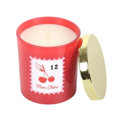 Something Different Mon Cheri Cherry Blossom Scented Candle White/cherry Red (One Size) from B&Q