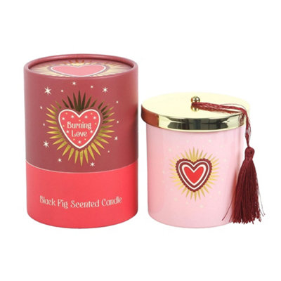 Something Different Burning Love Fig Scented Candle - White/Blush Pink - Image 3