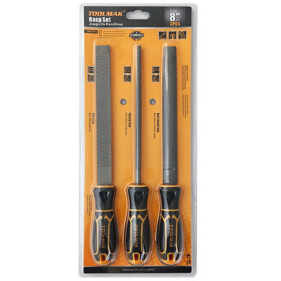  - Toolmak Steel File Set (Pack Of 3) Grey (One Size)