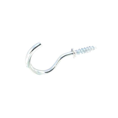 Securit Zinc Plated Cup Hooks Silver (25mm) from B&Q