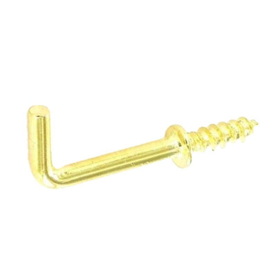 Securit Unisex Gold Square Screw Hook (Pack Of 5) In - Image 3