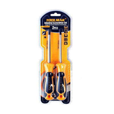 Toolmak Screwdriver Set (Pack Of 2) Orange/black (One Size) from B&Q