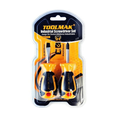 Toolmak Phillips Head Screwdriver Set(Pack Of 2) Orange/black (One Size) from B&Q