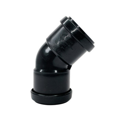 Davant Push Fit Pipe Bend Black (40mm) from B&Q