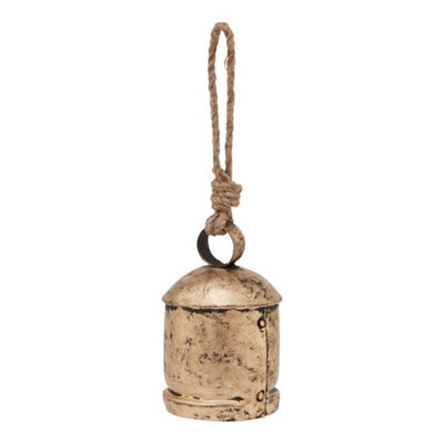 B&Q -  Antique Bell Bauble Gold (One Size)