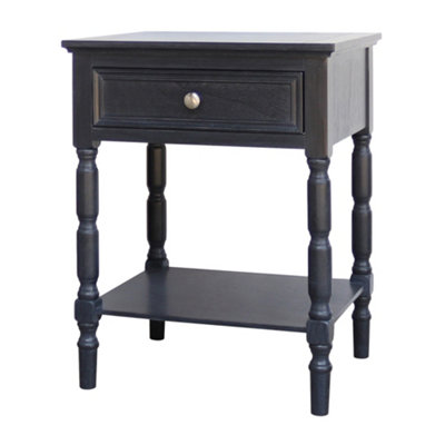 B&Q -  Contour Collection 1 Side Table Black (One Size)