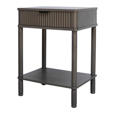 B&Q -  Reed Collection 1 Side Table Grey (One Size)
