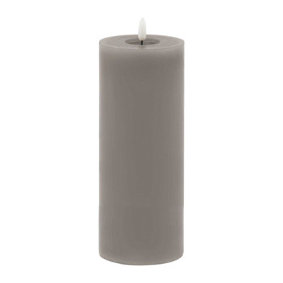 B&Q -  Luxe Collection Melting Electric Candle Grey (23Cm X 9Cm X 9Cm)