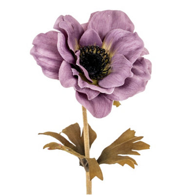 B&Q -  Anemone Anemone Artificial Flower Purple (One Size)