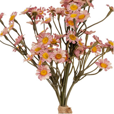 B&Q -  Daisy Artificial Flower Pink (One Size)